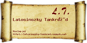 Latosinszky Tankréd névjegykártya